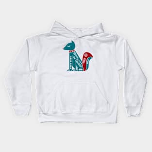 Scandivian decorated Moose Kids Hoodie